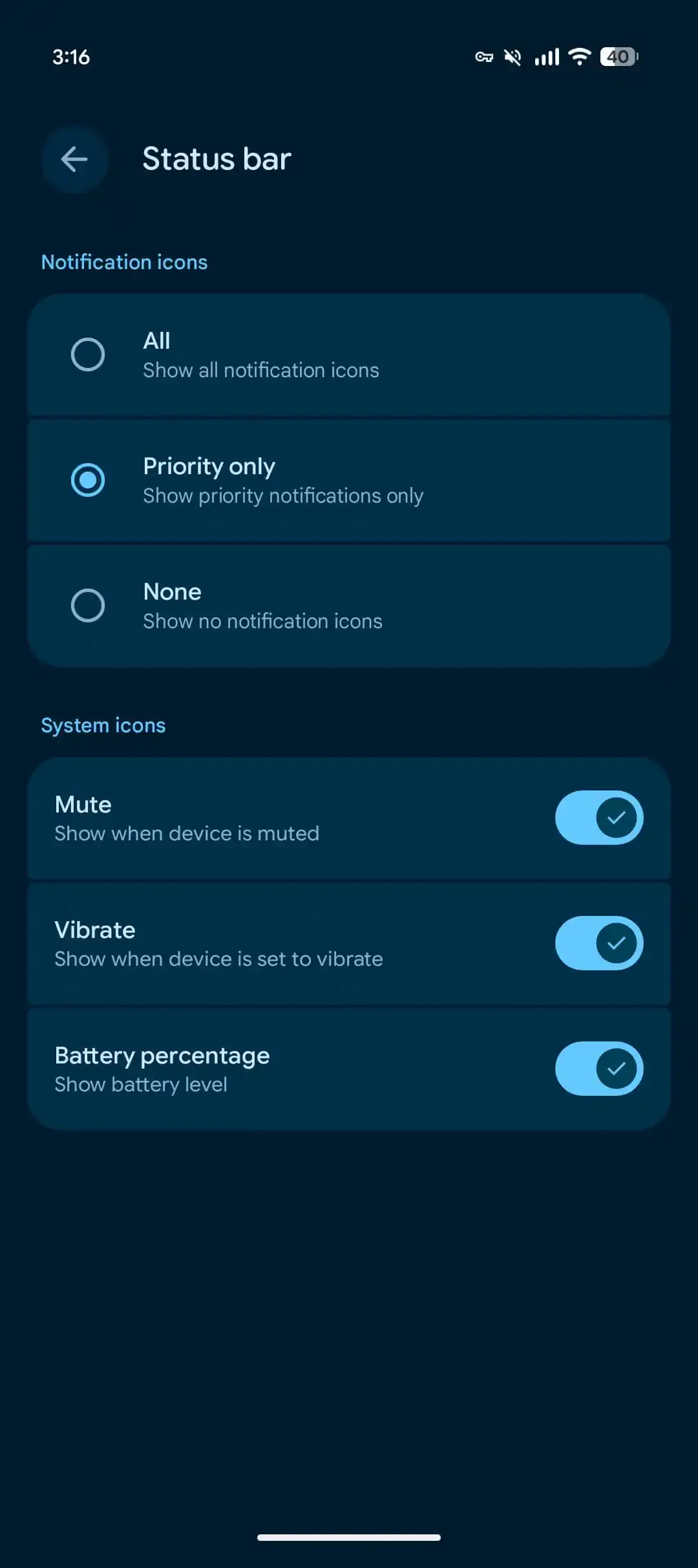 Новото меню за статус лентата в Android 17 QPR2 Beta 4