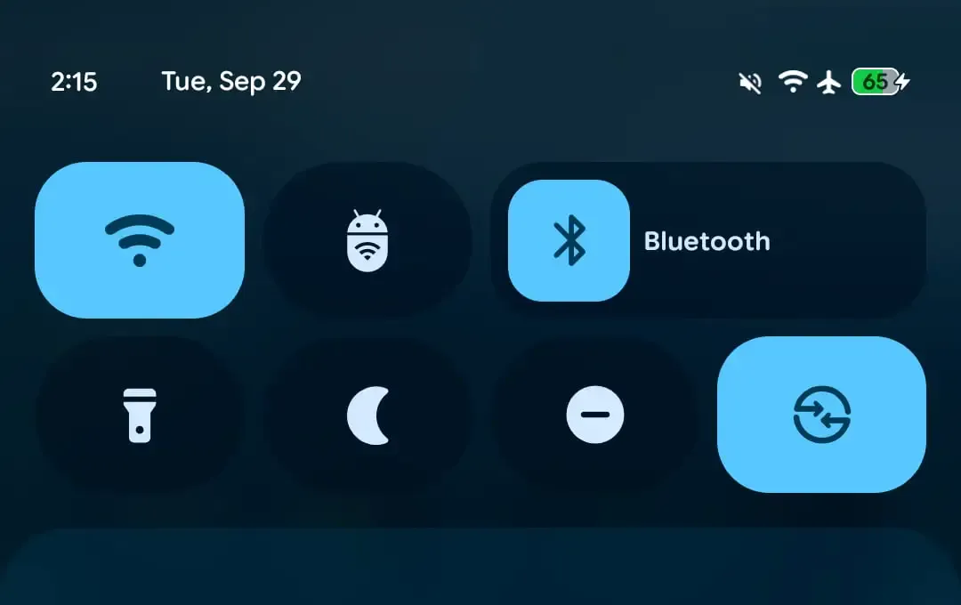 Контур около батерията при зареждане в Android 17 QPR2 Beta 6.1