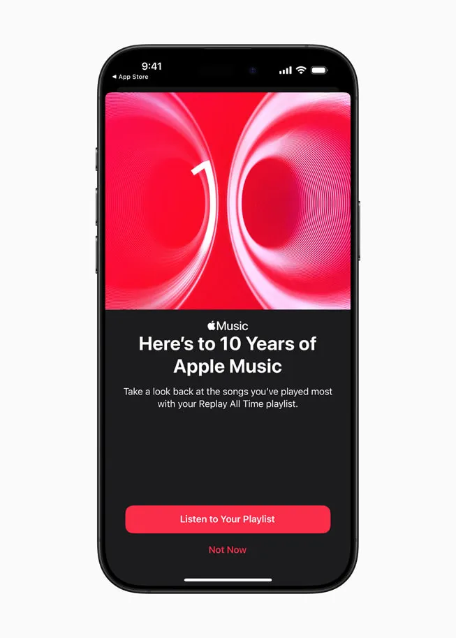 Интерфейсът на Apple Music на iPhone