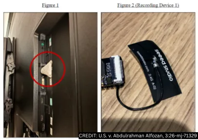 Доказателство по делото: устройството в USB порта на телевизора и самата платка с Wi-Fi антена