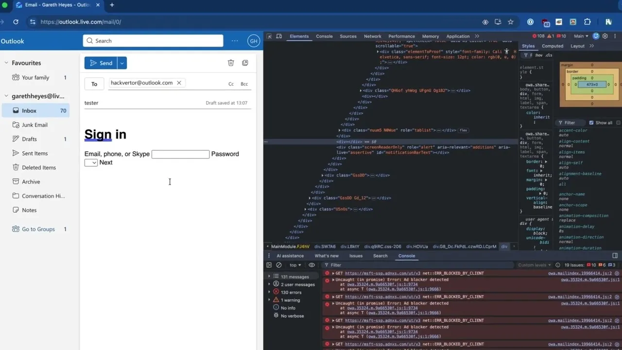 CSS в имейл краде пароли и токени от уеб пощата