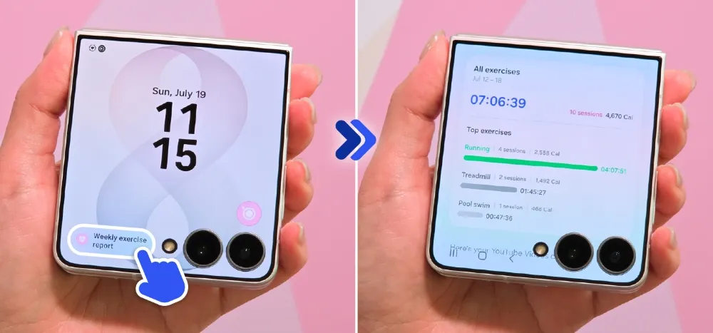 Galaxy Z Flip8 с Now Brief на външния екран