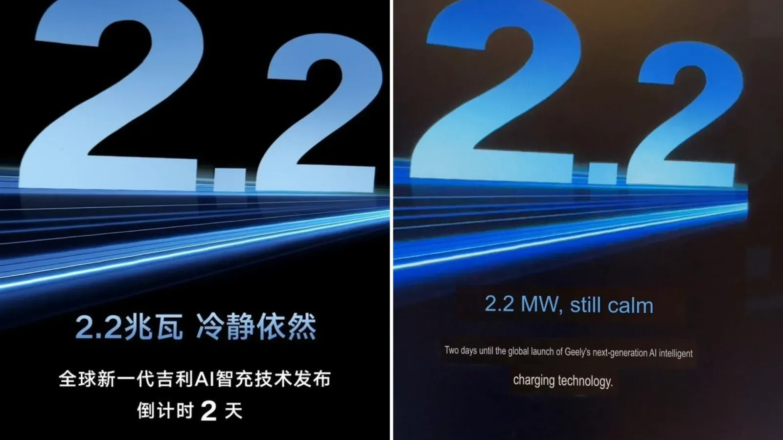 Geely изпревари BYD с 2,2 MW зарядно за 4 минути