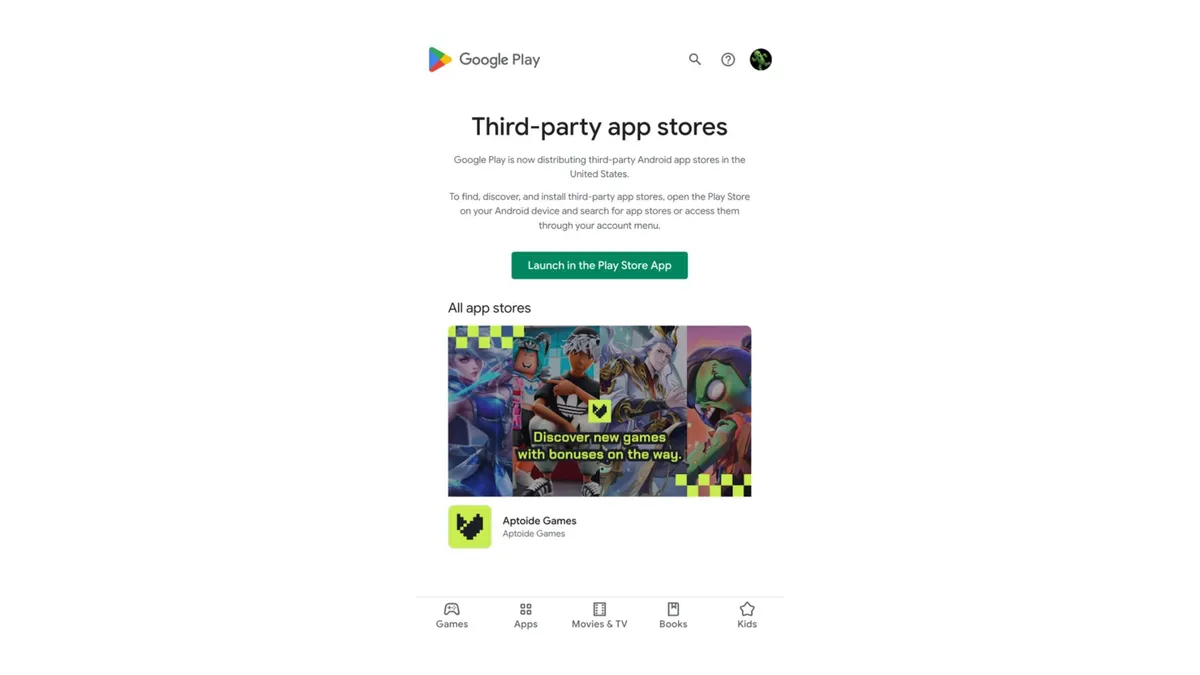 Външни магазини за приложения в Google Play