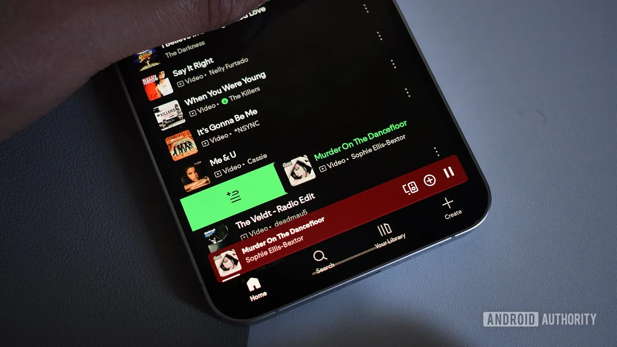 Приложението на Spotify за Android