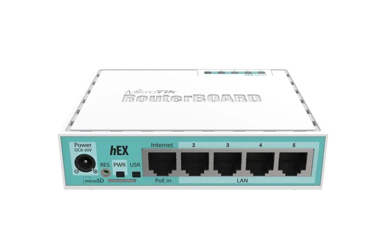 Рутерът MikroTik hEX, разпространен модел при малките доставчици