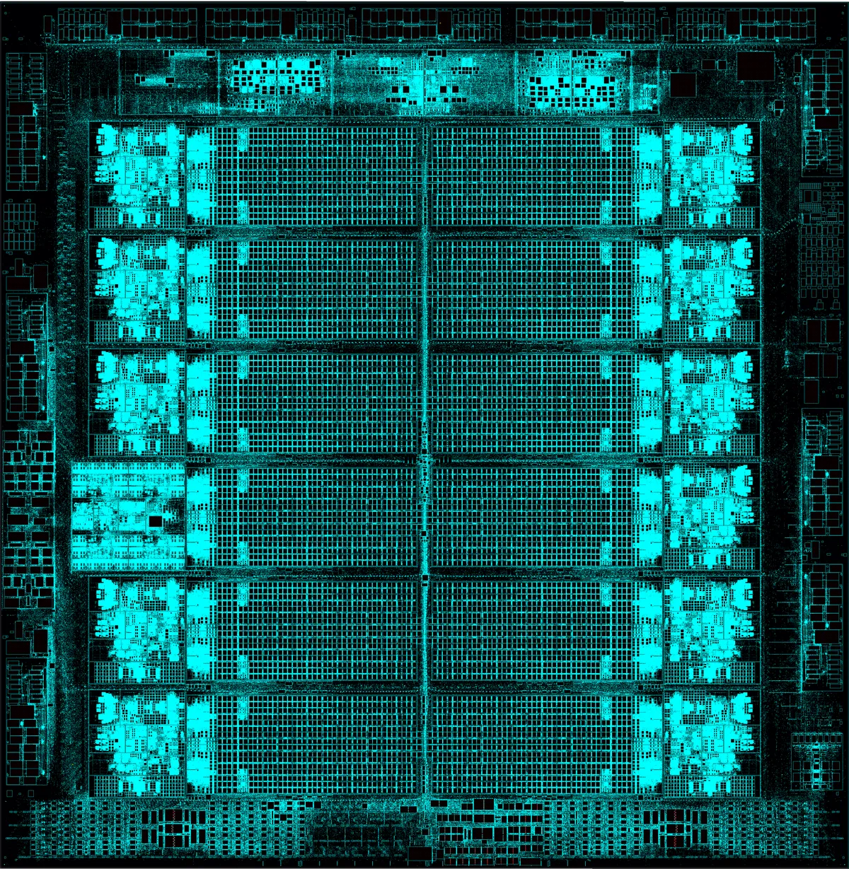 CAD изглед на новия двуархитектурен процесор на IBM