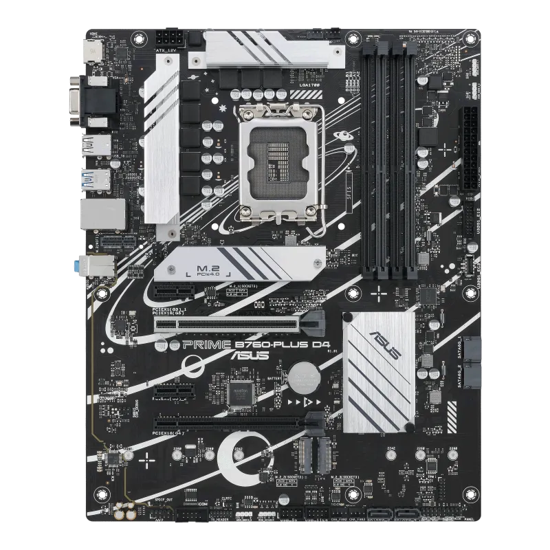 Дъно ASUS PRIME B760-PLUS D4 със слотове за DDR4 памет