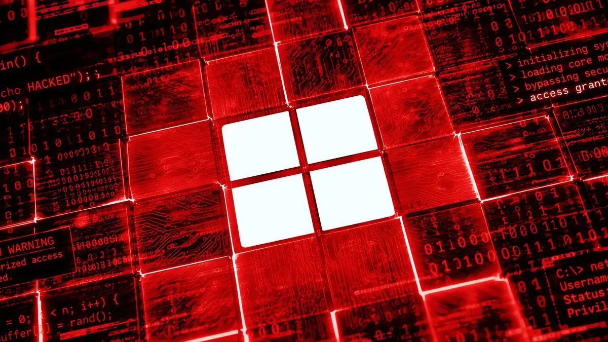 Логото на Windows на тъмен фон