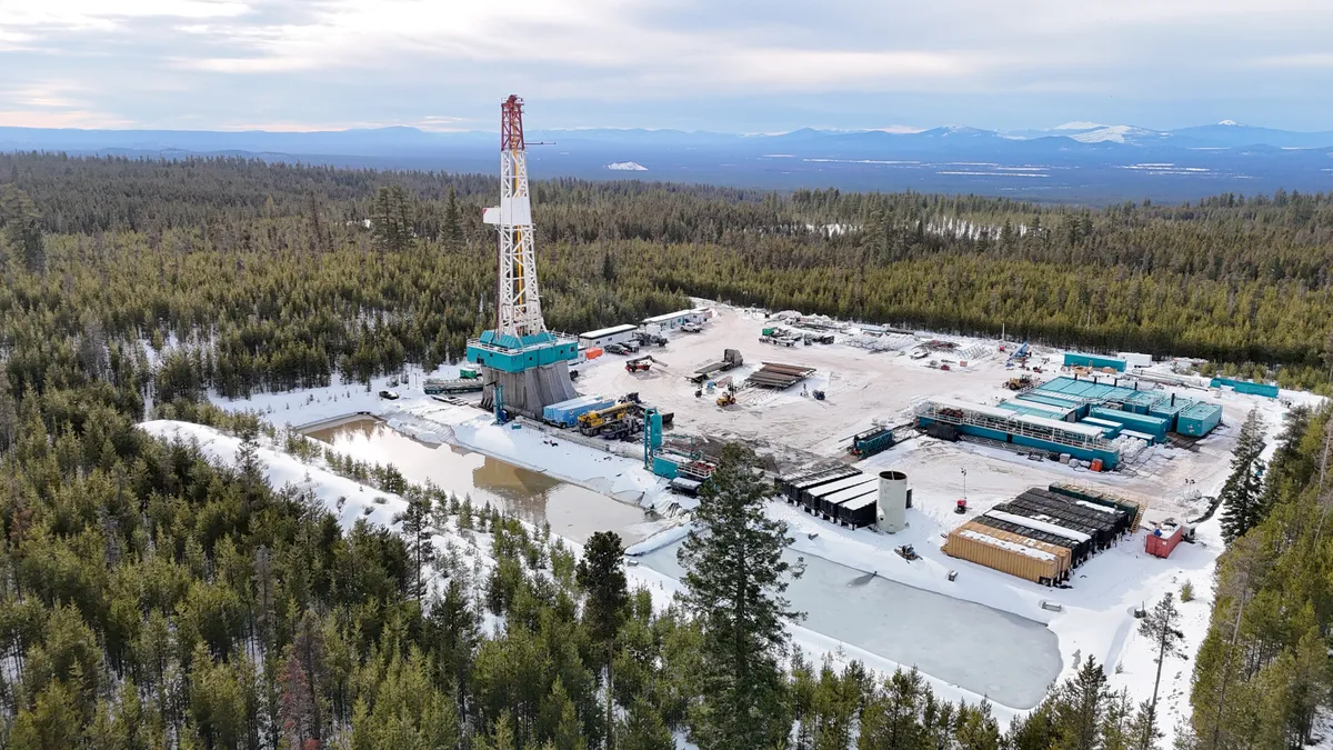 Сондажна площадка на Mazama Energy при вулкана Нюбери в Орегон