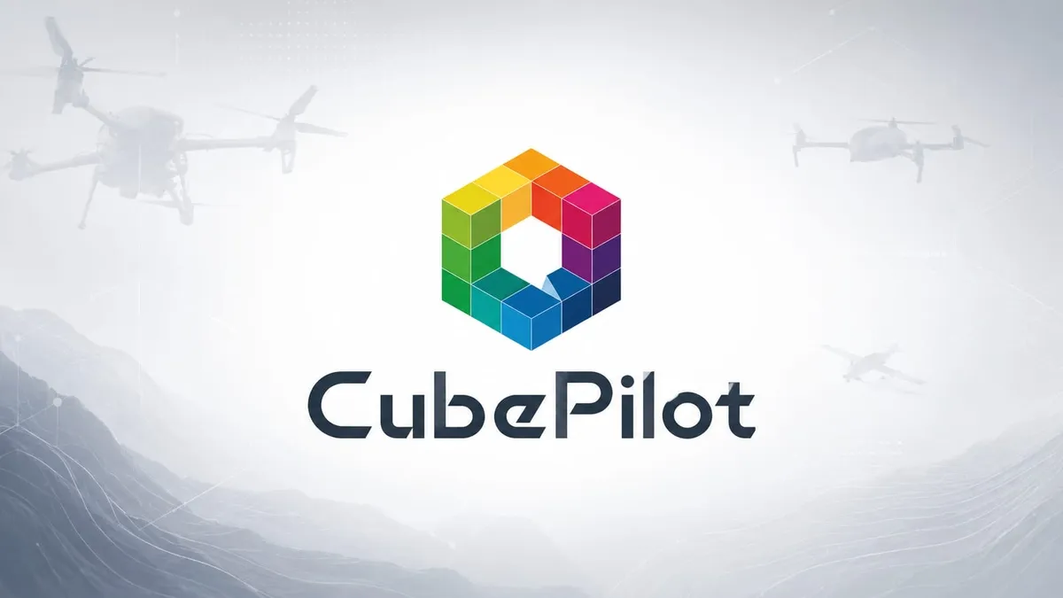 Логото на CubePilot върху тъмен фон
