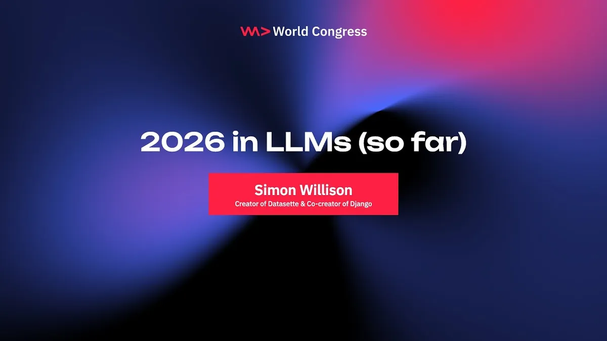 Кадър от лекцията 2026 in LLMs (so far) на WeAreDevelopers World Congress