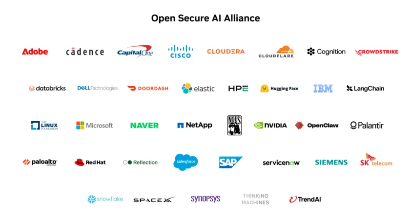 Логата на компаниите основателки на Open Secure AI Alliance