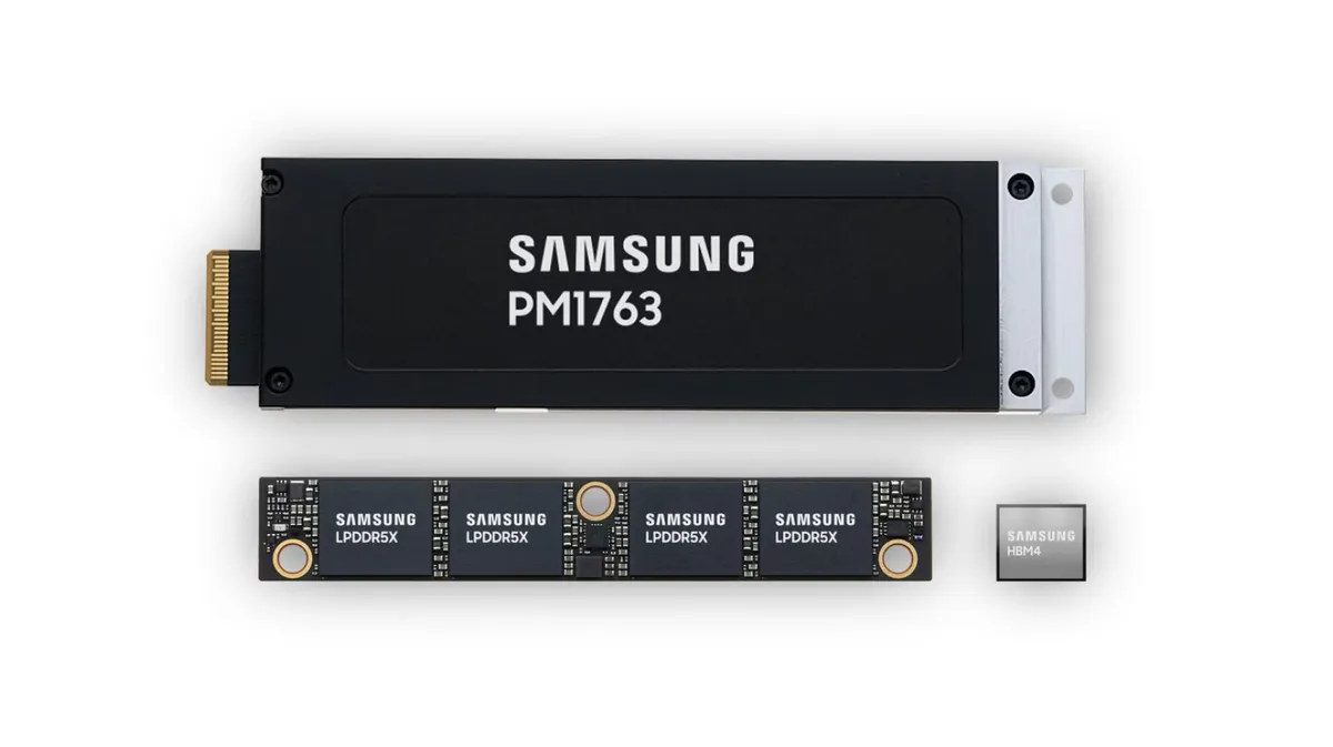 Стек памет HBM4 на Samsung, заснет от двете страни