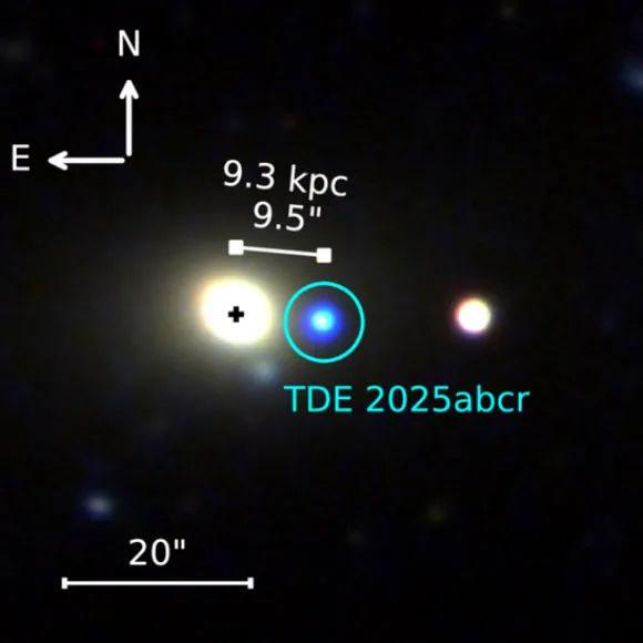 Изображение на TDE 2025abcr и галактиката домакин