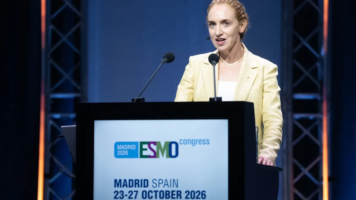 Проф. Джорджина Лонг представя резултатите от INTerpath-001 на ESMO 2026 в Мадрид