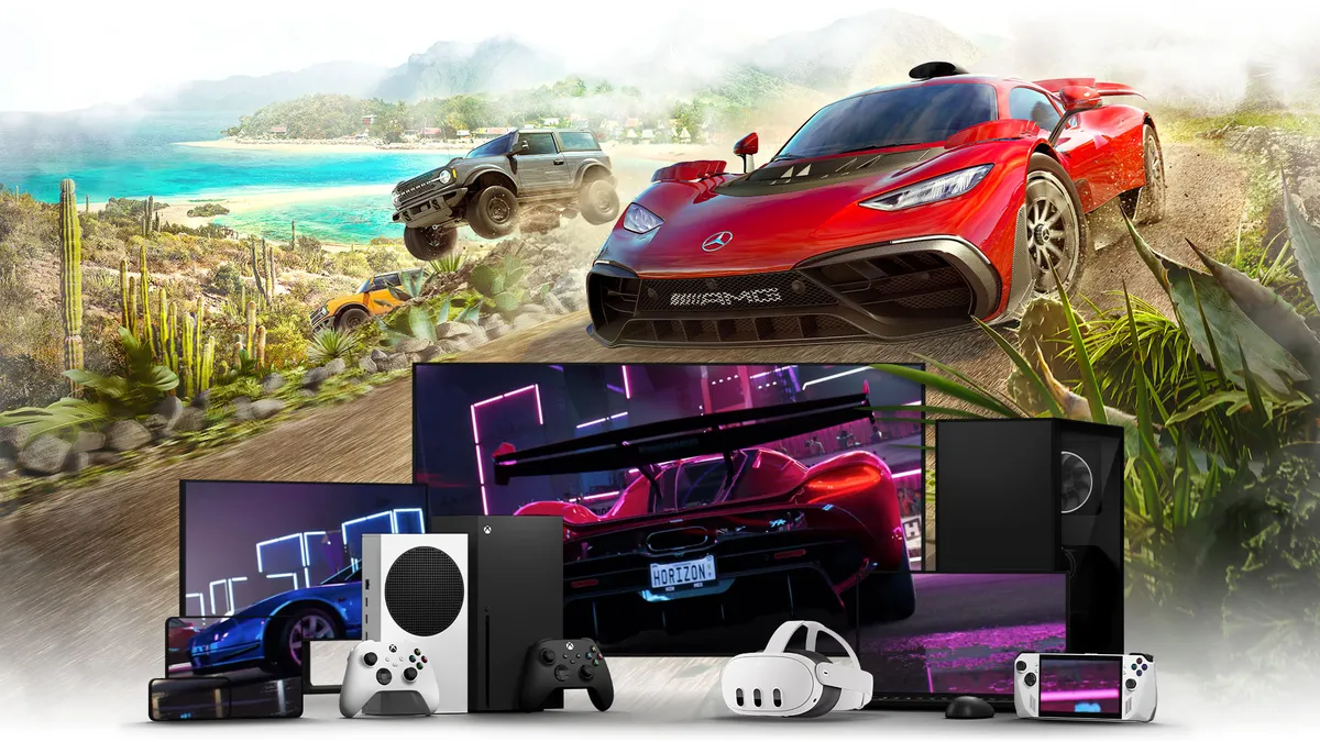 Облачен стрийминг на Forza Horizon 5 на телевизор, лаптоп и телефон